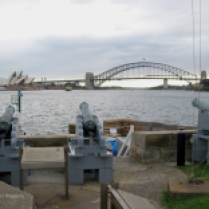 Cannons on Fort Denison, island in Sydney Harbour, Sydney, Australia