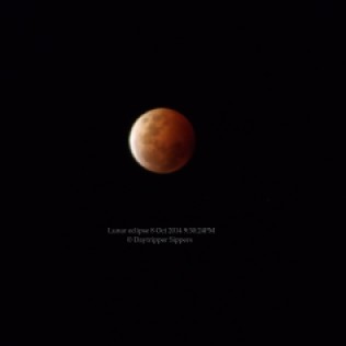 Lunar eclipse-Blood Moon, 8 Oct 2014 930pm